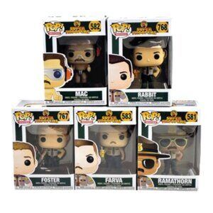 Funko Pop! Super Troopers COMPLETE Set Mac, Ramathorn, Foster, Rabbit, Farva